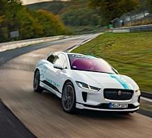 Jaguar I-Pace als Elektro-Renntaxi auf dem Nürburgring.  Foto: Auto-Medienportal.Net/Jaguar